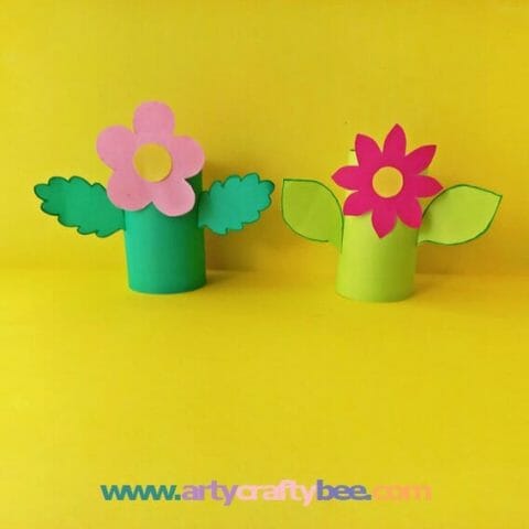 Paper Roll Spring Flowers Craft